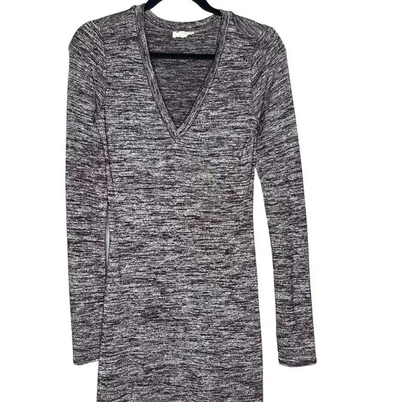 Wilfred Free Lisiere Marled Brown Bodycon  Long Sleeve Midi Dress Size Small - Picture 3 of 7